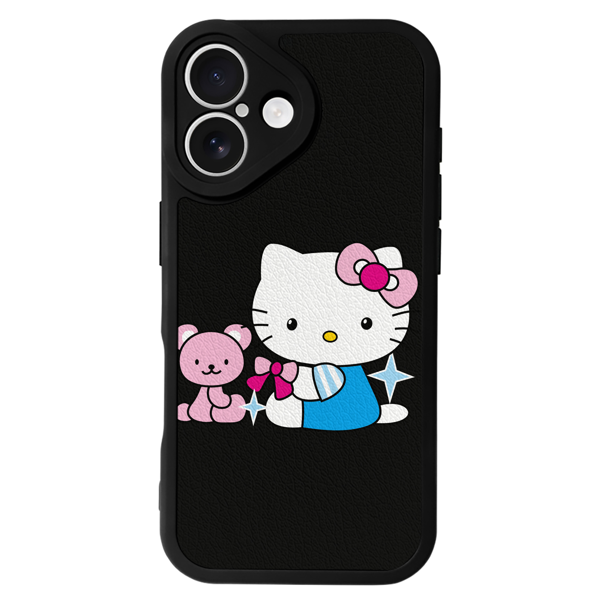 （画像用） Hello Kitty ハローキティ 【iPhone 16シリーズ対応】シリコンスマホケース（レザー調） 材質：シリコン